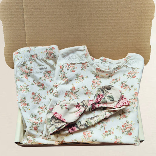 Body, byxor, hårband. Strl. 86