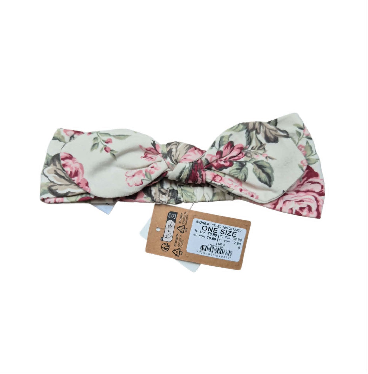 Hårband Newbie, rosa blommor, One Size