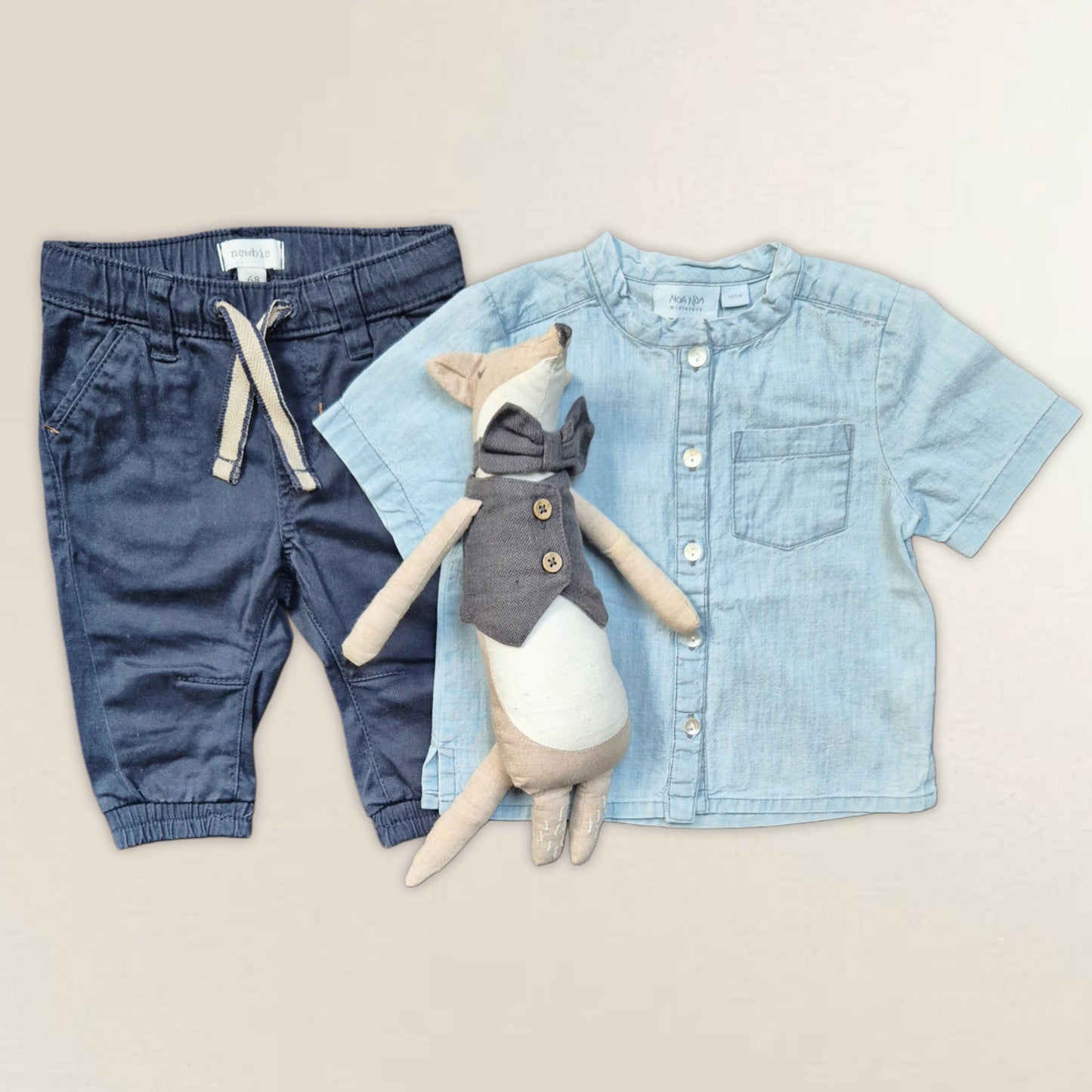 Skjorta, byxor, mus. Strl. 68