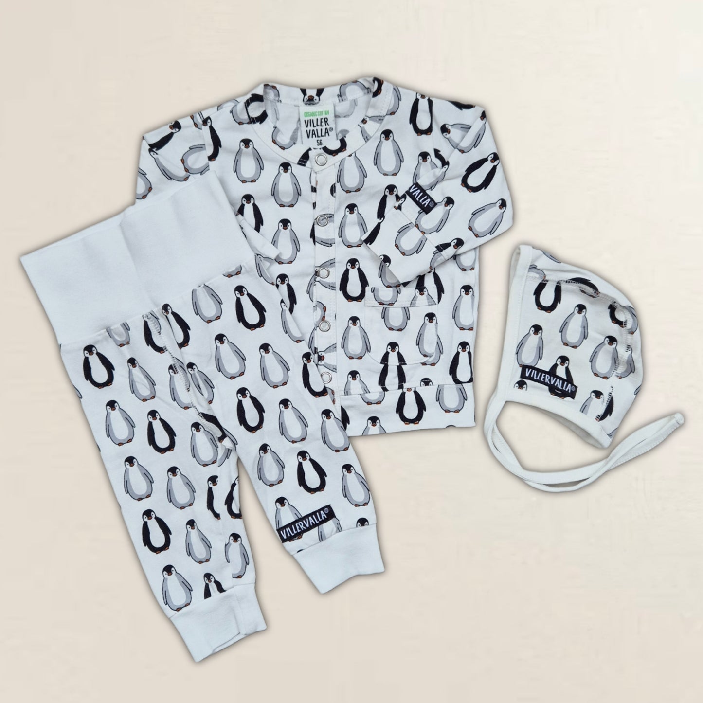 Villervalla set pingvin strl 56