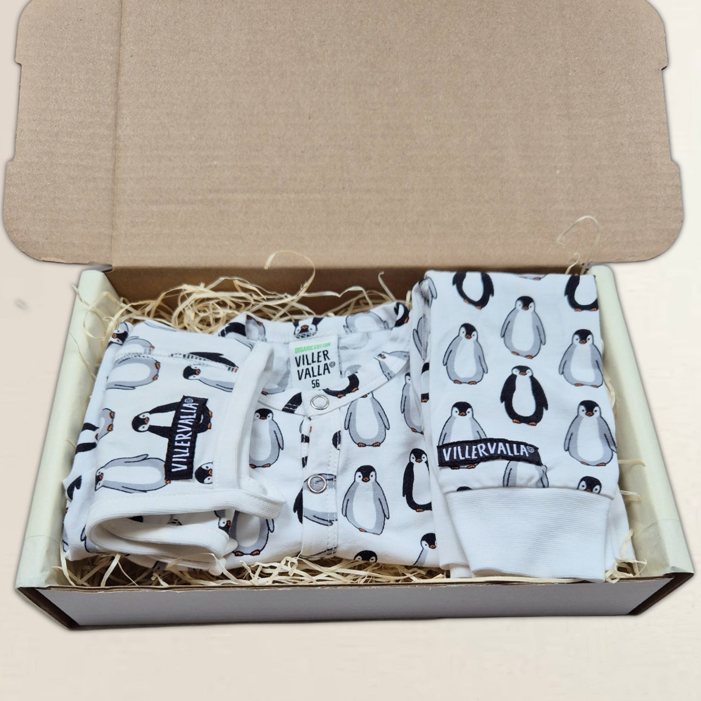 Villervalla set pingvin strl 56