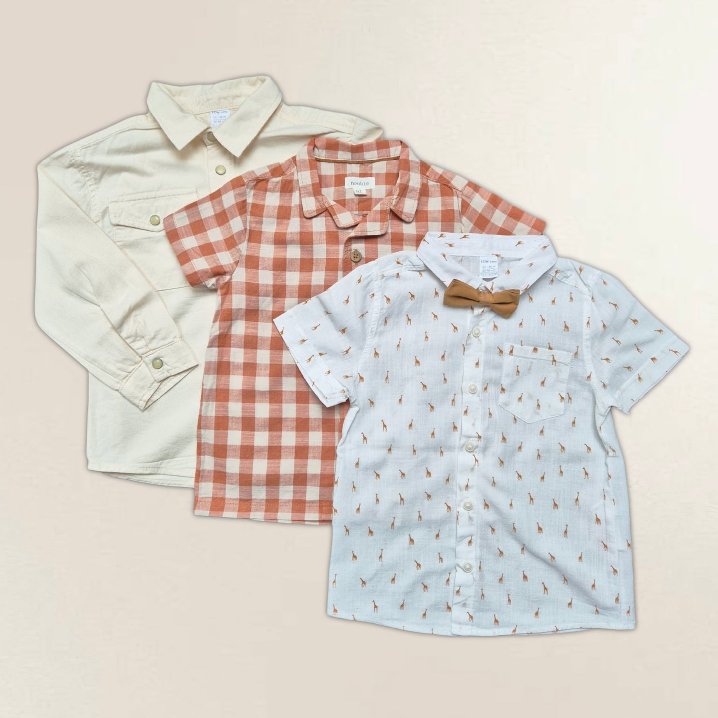 Tunn jacka och skjortor. Strl. 92.